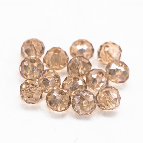 Бусины рондели 4*3мм (ореховый прозрачный)